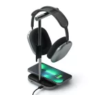 Satechi 2 az 1-ben fejhallgatóállvány vezeték nélküli töltővel USB-C (kábel mellékelve, adapter nem mellékelve) - Űrszürke)