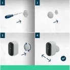 Arlo Essential (2. generáció) Csomag 2K Kültéri Biztonsági Kamera - 3 Kamerás Készlet + 3 Alapvető Napelem Töltő - Fehér