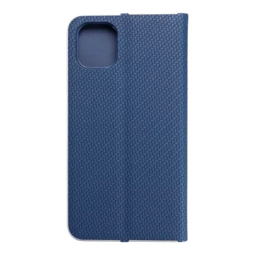 LUNA Book Carbon iPhone 11 kék tok