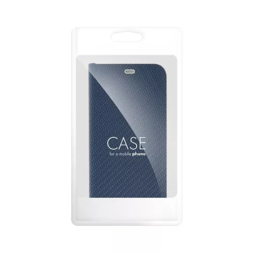LUNA Book Carbon iPhone 11 kék tok