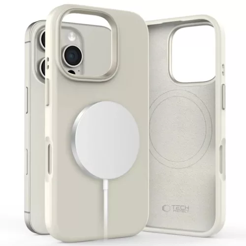 Tech-protect Silicone Pure Magsafe Iphone 16 Pro Cosmic Latte Tok