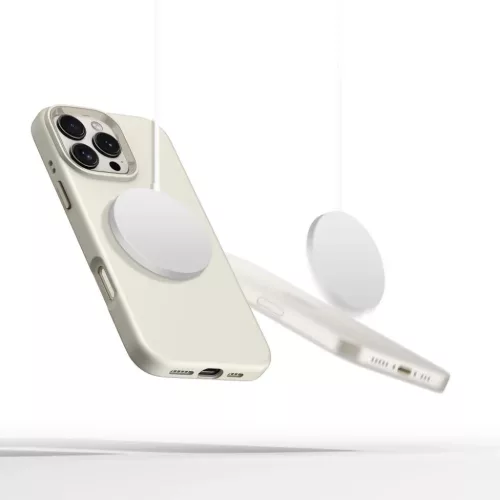 Tech-protect Silicone Pure Magsafe Iphone 16 Pro Cosmic Latte Tok