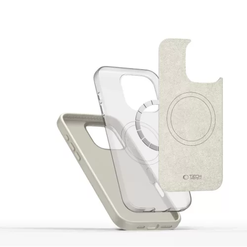 Tech-protect Silicone Pure Magsafe Iphone 16 Pro Cosmic Latte Tok