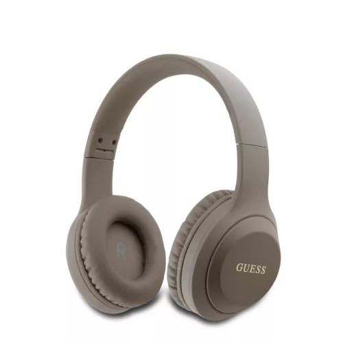 Guess Klasszikus Ezüst Logós Bluetooth Sztereó Fejhallgató Barna