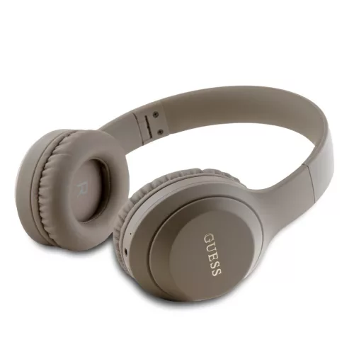 Guess Klasszikus Ezüst Logós Bluetooth Sztereó Fejhallgató Barna