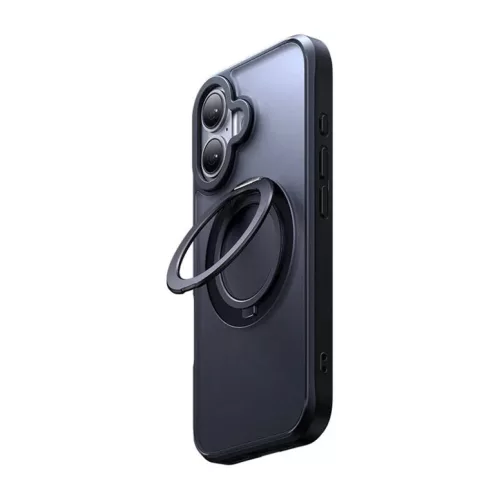 McDodo PC-4931 MagSafe tok iPhone 16 Plus-hoz állvánnyal (fekete)