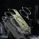 Hybrid Armor Trendy tok MagSafe kompatibilitással iPhone 16 Pro - Zöld