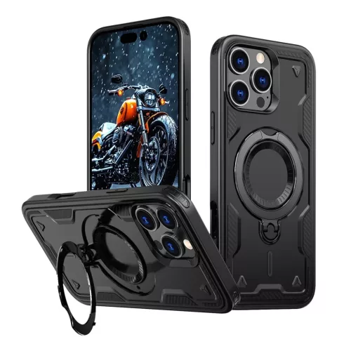 Hybrid Armor Trendy tok MagSafe funkcióval iPhone 16 Pro - Fekete