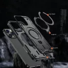 Hybrid Armor Trendy tok MagSafe funkcióval iPhone 16 Pro - Fekete