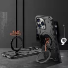 Hybrid Armor Trendy tok MagSafe funkcióval iPhone 16 Pro - Fekete