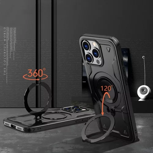 Hybrid Armor Trendy tok MagSafe funkcióval iPhone 16 Pro - Fekete