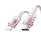 Joyroom S-A42 Crystal-Clear Series 30W USB-C - Lightning kábel 1.2m - fehér
