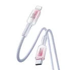 Joyroom S-A42 Crystal-Clear Series 30W USB-C - Lightning kábel 1.2m - fehér