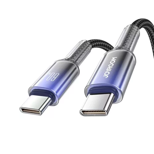 Joyroom S-A42 Crystal-Clear Series 60W USB-C - USB-C kábel 1.2m - fekete