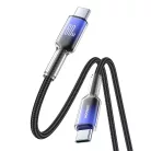 Joyroom S-A42 Crystal-Clear Series 60W USB-C - USB-C kábel 1.2m - fekete