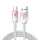 Joyroom S-A42 Crystal-Clear Series 3A USB-A - USB-C kábel 1.2m - fehér
