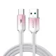 Joyroom S-A42 Crystal-Clear Series 3A USB-A - USB-C kábel 1.2m - fehér