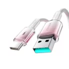 Joyroom S-A42 Crystal-Clear Series 3A USB-A - USB-C kábel 1.2m - fehér