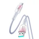 Joyroom S-A42 Crystal-Clear Series 3A USB-A - USB-C kábel 1.2m - fehér