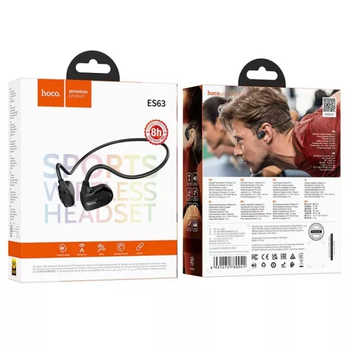 HOCO vezeték nélküli fülhallgató bluetooth légvezetéses ES63 fekete