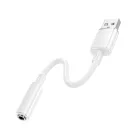 Borofone Adapter BV22 Lemon - USB - jack 3,5mm - fehér