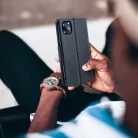 FANCY fliptok SAMSUNG S25 ULTRA fekete tok