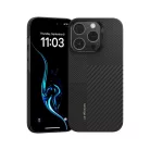 iPhone 16 Pro fekete Benks Montage Magnetic Armor Air Kevlar tok PC keret 600D+1500D (MB65)