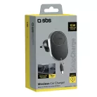 SBS TESUPP15WRETRACABL vezeték nélküli töltős autós telefontartó visszahúzható kábellel kompatibilis a MagSafe-vel - Fekete