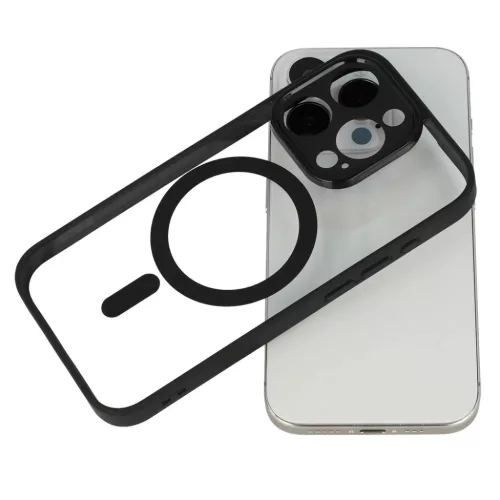 Akril színű Magsafe tok Samsung Galaxy S25 Ultra fekete