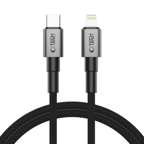 Tech-protect Ultraboost Dna Lightning Kábel Pd27w/3a 100cm Vas Szürke