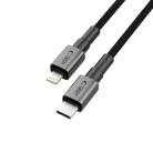 Tech-protect Ultraboost Dna Lightning Kábel Pd27w/3a 100cm Vas Szürke