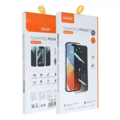   6D Pro Veason Privacy üvegfólia - iPhone 15 Pro Max fekete üvegfólia