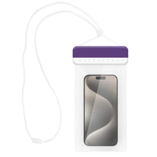 Vízálló tok - Típus 3 lila-fehér (230x118 mm)