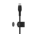 Belkin BOOST CHARGE PRO Flex USB-C és Lightning, fonott szilikon kábel - 1M - Fekete