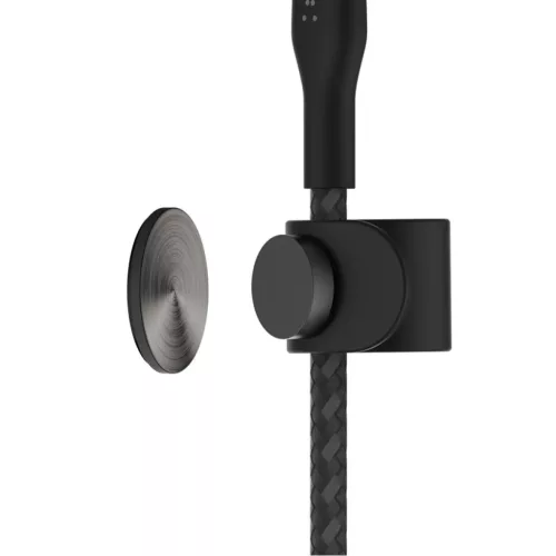 Belkin BOOST CHARGE PRO Flex USB-C és Lightning, fonott szilikon kábel - 1M - Fekete