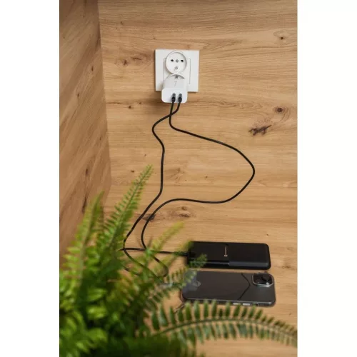 FORCELL F-ENERGY C338 kábel Type C to Type C PD QC4.0 3A 60W 1 m fekete