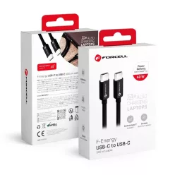   FORCELL F-ENERGY C338 Type C - Type C USB kábel PD QC4.0 3A 60W 3 m fekete
