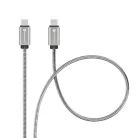 FORCELL F-ENERGY Metal C237 kábel Type C to Type C PD QC4.0 3A 60W 1 m ezüst