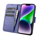 iCarer Wallet 2az1-ben iPhone 14 Plus Anti-RFID bőr fliptok Világos Lila tok