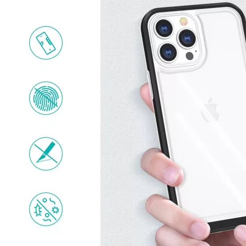 Clear 3in1 tok iPhone 14 Plus szilikon tok kerettel, kék