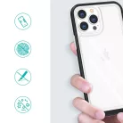 Clear 3in1 tok iPhone 14 Pro Max-hoz, szilikon tok fekete kerettel