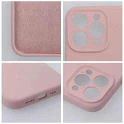 Szilikon 2mm tok iPhone 13-hoz homok rózsaszín tok