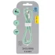 Blavec Cable Candy fonott - USB-C - Lightning - PD 20W 2,4A 3 méter (CCA-CL24GN30) zöld