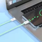 Blavec Cable Candy fonott - USB-C - Lightning - PD 20W 2,4A 3 méter (CCA-CL24GN30) zöld