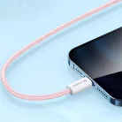 Blavec Candy fonott kábel - USB to Lightning - 2,4A 3 méter (CCA-UL24P30) rózsaszín
