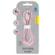 Blavec Cable Candy fonott - Type C to Lightning - PD 20W 2,4A 3 méter (CCA-CL24P30) rózsaszín