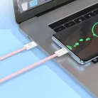Blavec Cable Candy fonott - Type C to Lightning - PD 20W 2,4A 3 méter (CCA-CL24P30) rózsaszín