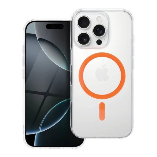 Színes Gyűrűs Drop Glue MagSafe-kompatibilis tok iPhone 13-hoz narancssárga