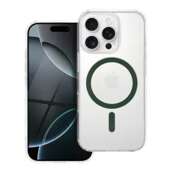   Drop Glue Színes Gyűrű Mag Tok MagSafe kompatibilis IPHONE 16 PRO sötétzöld tok