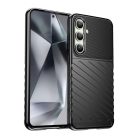 Thunder tok Samsung Galaxy S24 FE szilikon páncélos tok - fekete